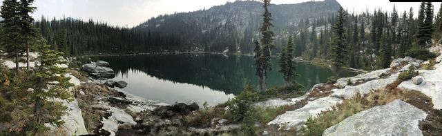 Panorama of Long Mountain Lake
