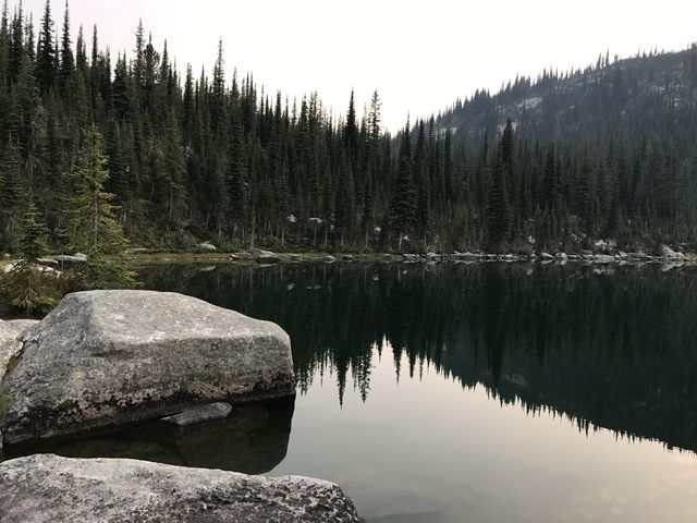Boulders in Long Mountain Lake